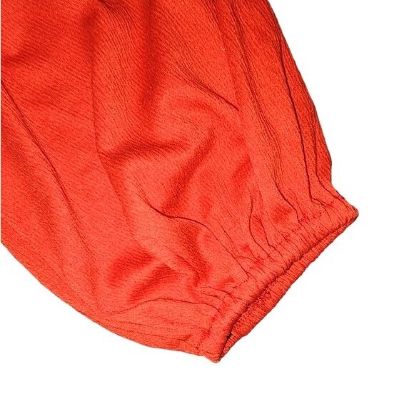 Ava & Viv NWOT Orange Long Balloon Sleeve Faux Wrap Dress Plus Size 2X - Picture 6 of 10